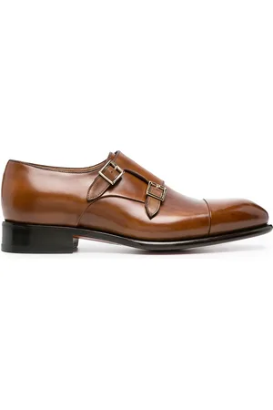 santoni Double-buckle monk shoes