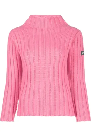Patou Logo-patch ribbed-knit jumper
