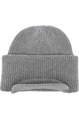 LANEUS Flat-peak virgin wool beanie