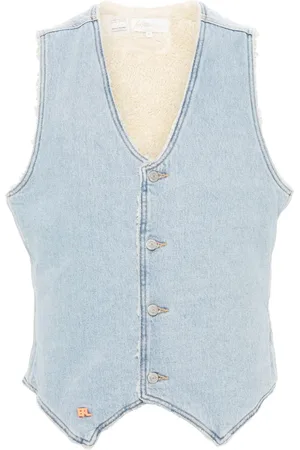 ERL Logo-embroidered denim gilet