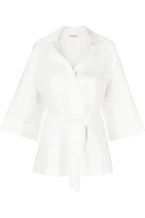 P.A.R.O.S.H. Belted linen blouse
