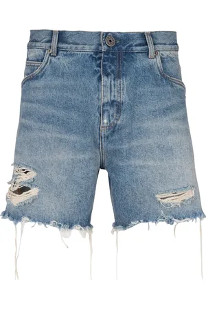 Balmain Logo-embroidered cotton shorts