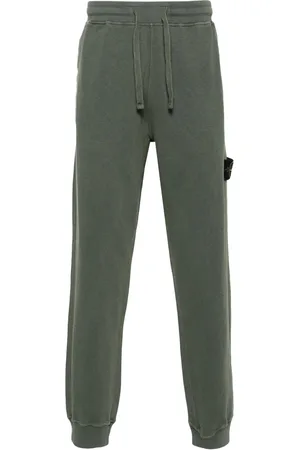 Stone Island Compass-badge cotton track pants