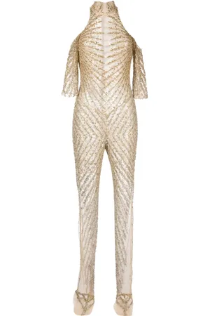 Saiid Kobeisy Off-shoulder beaded jumpsuit