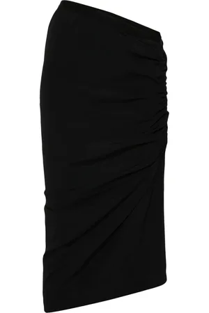 Rick Owens Shrimp asymmetric crepe skirt