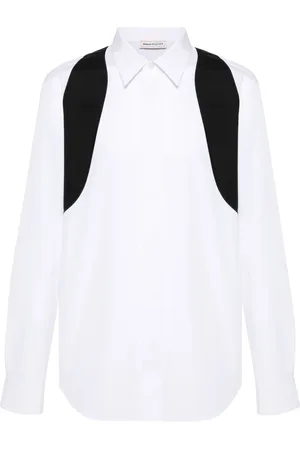 Alexander McQueen Embroidered cotton shirt