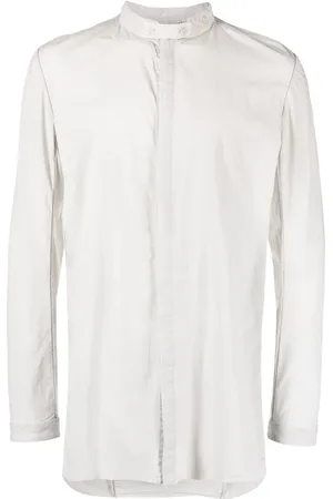 11 BY BORIS BIDJAN SABERI Long-sleeve band-collar shirt