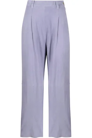 FORTE FORTE High-waisted suede trousers