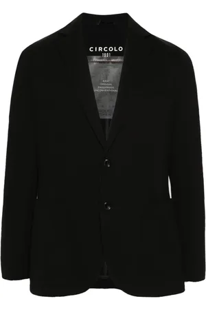 Circolo Single-breasted piqué blazer