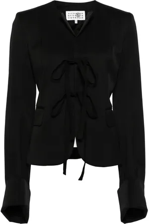 Maison Margiela Tie-fastening crepe blazer