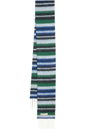Marni Fringed colour-block scarf
