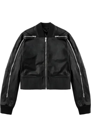 Rick Owens Zip-detail leather bomber jacket