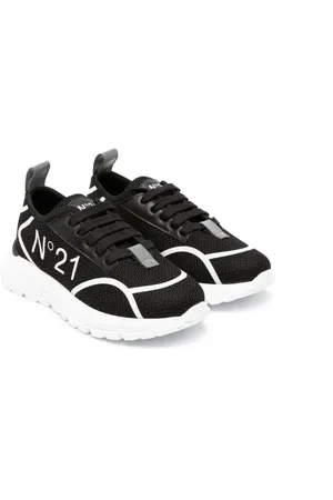 Nº21 Logo-print panelled sneakers