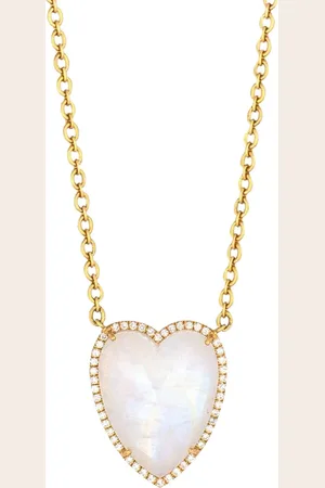 Irene Neuwirth 18K yellow Love moonstone necklace
