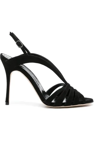 Manolo Blahnik Sardina 10mm strappy suede sandals