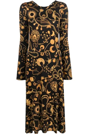 Marine Serre Ornament Jewellery-print midi dress