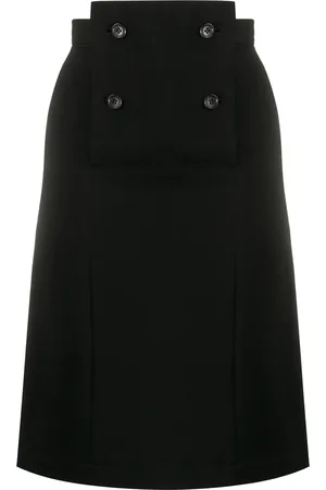 Comme des Garçons 1988 double-buttoned flap straight-fit skirt