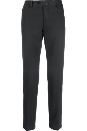 BRIGLIA Mid-rise tapered trousers
