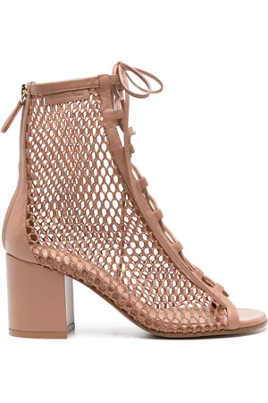 Gianvito Rossi Open-knit lace-up sandals