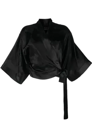 CARINE GILSON Silk jacquard-pattern blouse