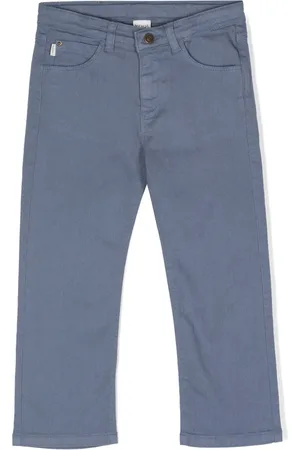 KNOT Logo-patch straight-leg trousers