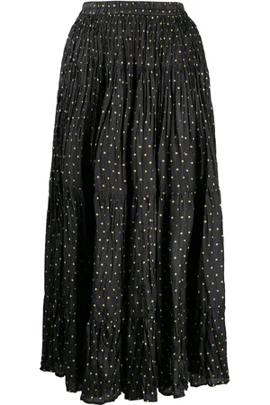 Mes Demoiselles Polka dot print creased skirt