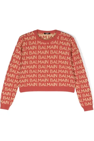 Balmain Intarsia-knit logo jumper