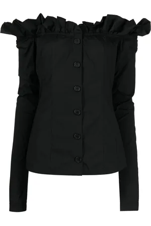 Serafini Off-shoulder long-sleeve blouse