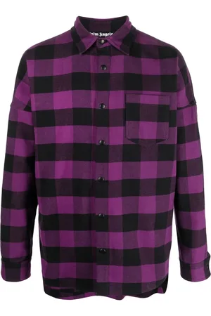Palm Angels Check-print cotton shirt