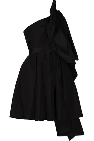 Carolina Herrera One shoulder bow detail mini dress
