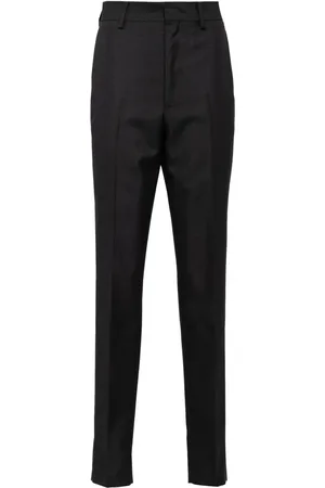 Prada Pressed-crease wool-mohair trousers