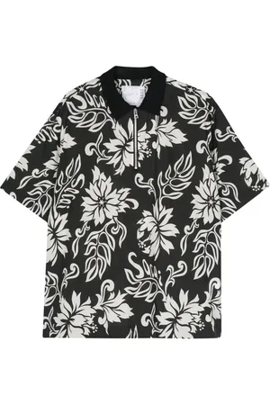 SACAI Floral-print poplin shirt