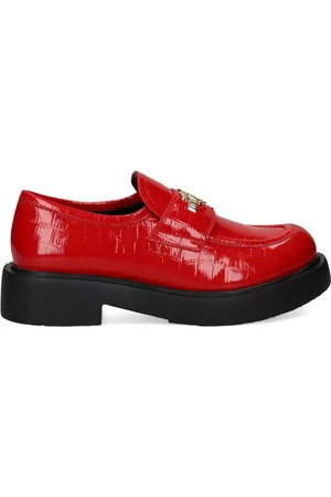 Moschino Logo-engraved detailing loafers