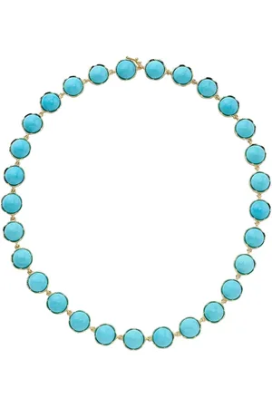 Irene Neuwirth 18kt yellow Kingman turquoise necklace