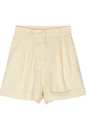 The Andamane Pleated linen-blend shorts