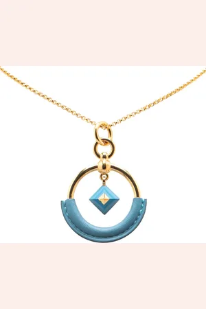 Hermès 1990-2025 Plated Loop Medor Pendant Necklace costume necklace