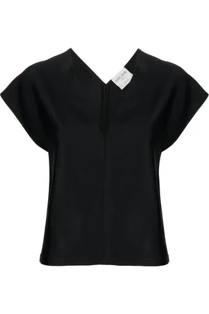 FORTE FORTE V-neck cap-sleeve blouse