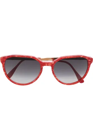Saint Laurent 1990s tortoiseshell-effect round-frame sunglasses