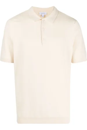 Sunspel Knitted cotton polo shirt