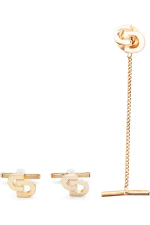 Dior 1980s CD tie pin and cufflinks set