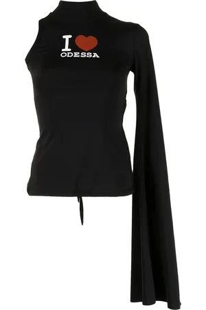 Natasha Zinko Graphic-print asymmetric top