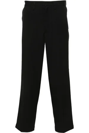 Wtaps Logo-appliqué pressed-crease trousers