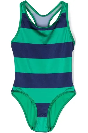 ZIMMERMANN Striped racerback swimsuit