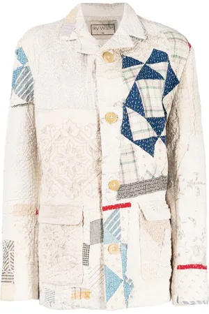BY WALID Patchwork-design jacket
