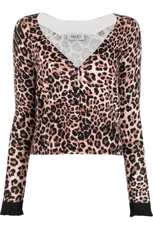 Liu Jo Leopard V-neck cardigan