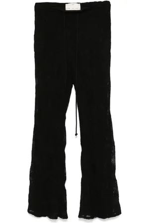 SONG FOR THE MUTE Floral-lace trousers