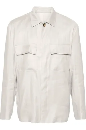 LARDINI Classic-collar shirt jacket