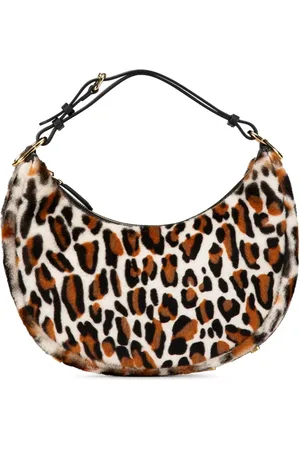 Fendi 2010-2024 Small Leopard Print Pony Hair Fendigraphy hobo bag