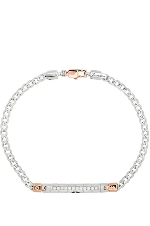 Zancan 18kt white and rose gold diamond bracelet