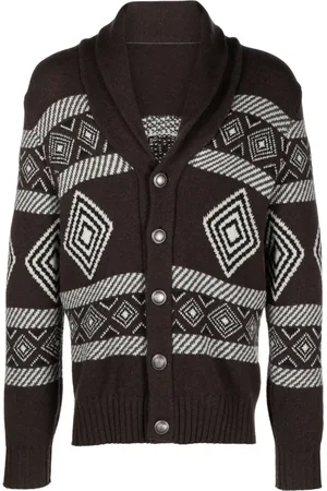 Brunello Cucinelli Cashmere pattern-intarsia cardigan
